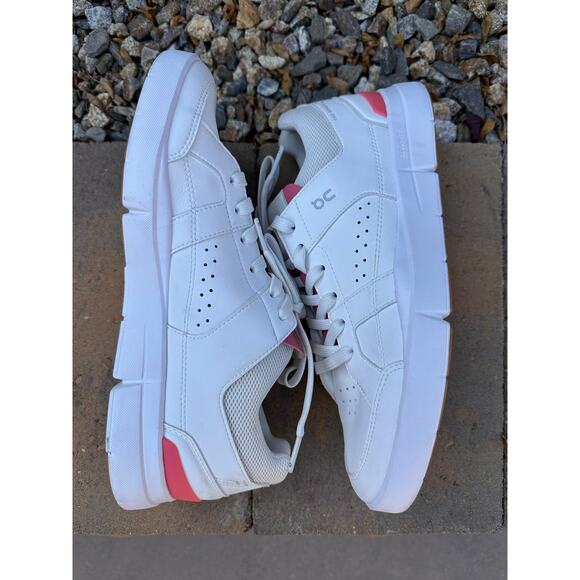 On Cloud The Roger Clubhouse White Rosewood Pink Shoes Sneakers Size 10 - Picture 9 of 15